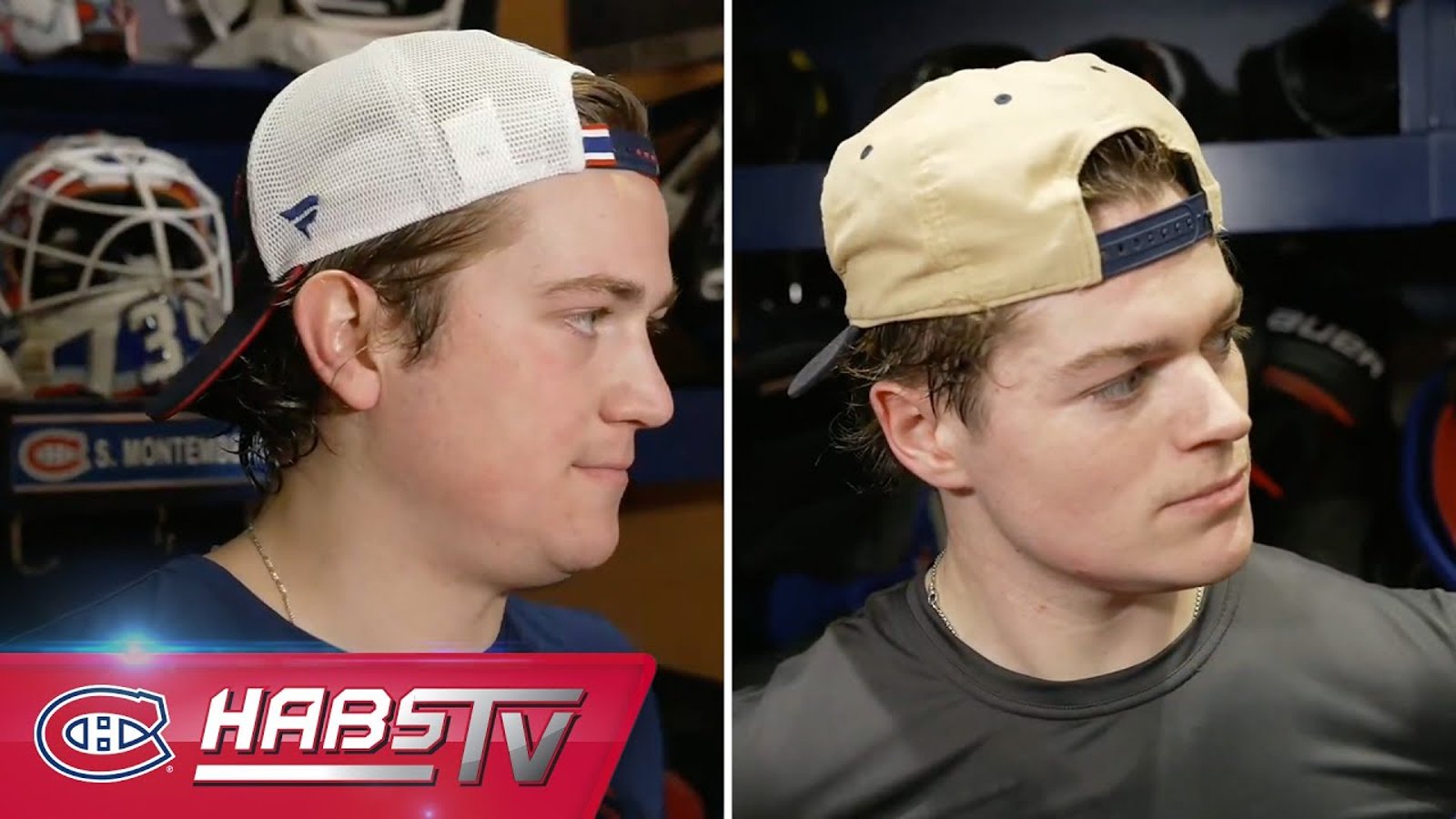 Cole Caufield et Samuel Montembeault réagissent à l'arrivée d'Ivan Demidov