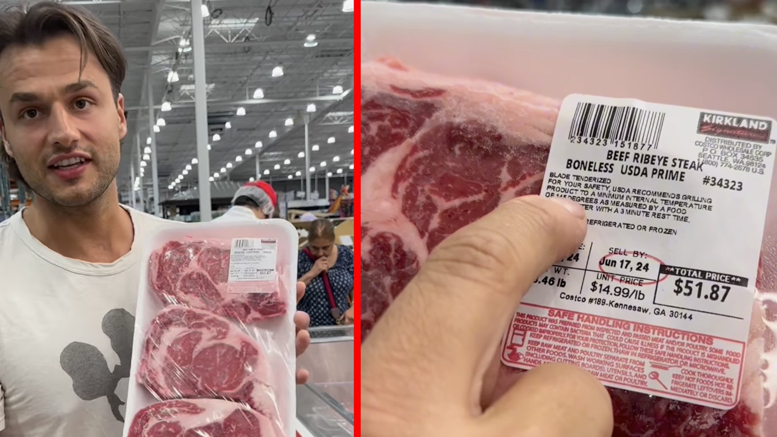 Un internaute lance un important avertissement concernant les steaks vendus chez Costco