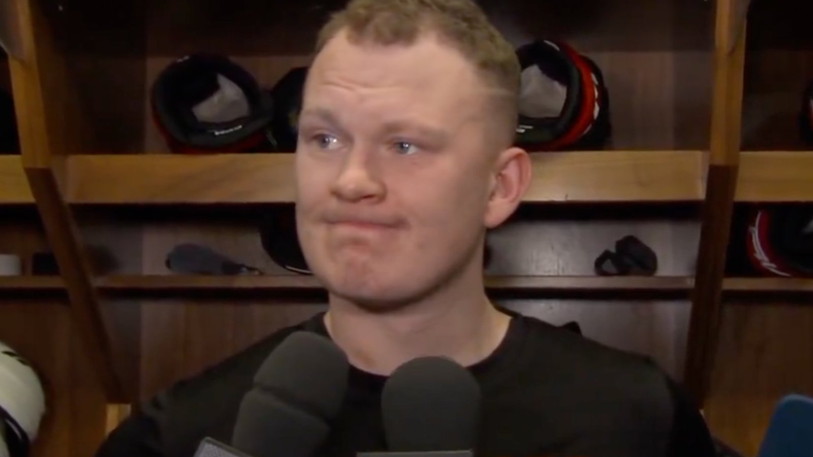 Brady Tkachuk gets emotional when addressing Josh Norris trade
