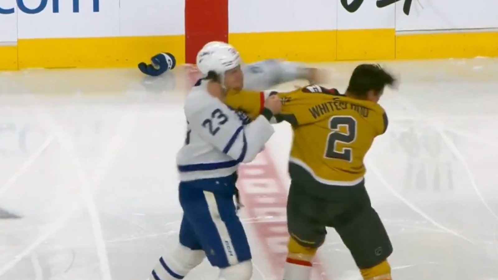 Matthew Knies drills Zach Whitecloud after he gave him suspected concussion earlier this season!
