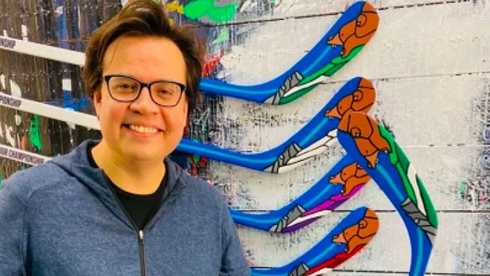 Cree artist hand-paints 150 sticks for World Junior Championships