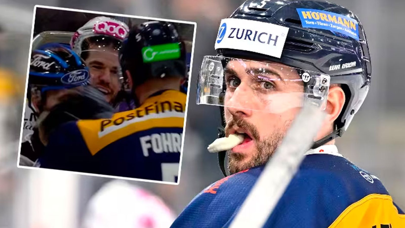 Swiss league player suspended for punching ref in the face!
