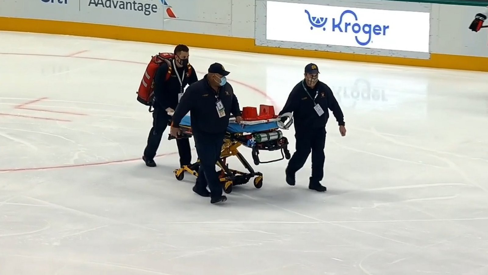 Kero knocked out cold after huge hit from Connolly.
