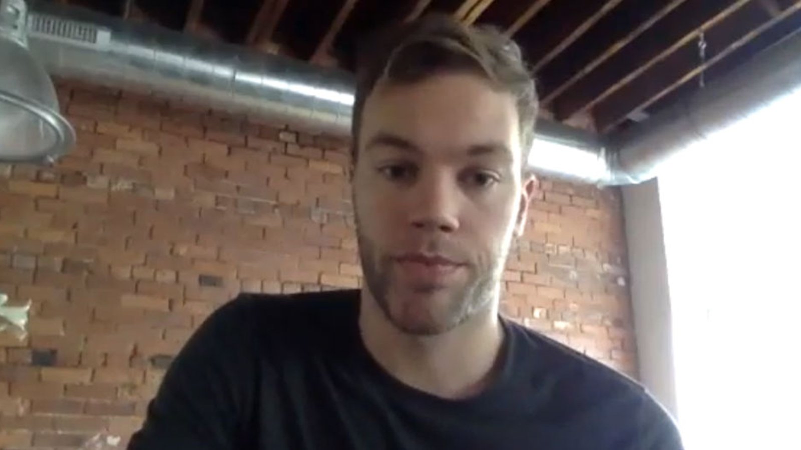 Taylor Hall's teammates with some cryptic words about his future with the Blackhawks