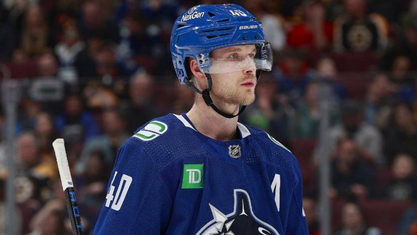 Elias Pettersson suffers freak injury on Saturday.