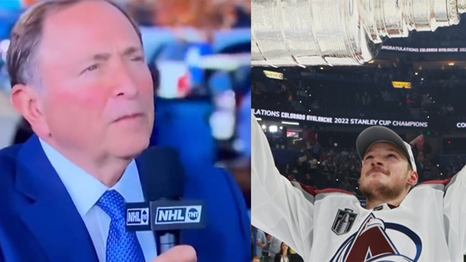 Gary Bettman messes up Cale Makar’s name on live television!