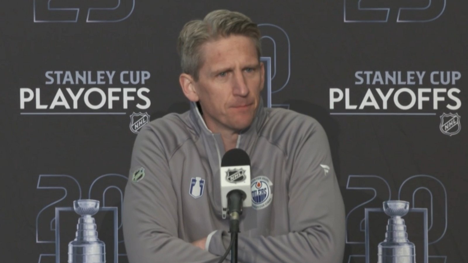Knoblauch addresses concerns around McDavid ahead of Game 1.