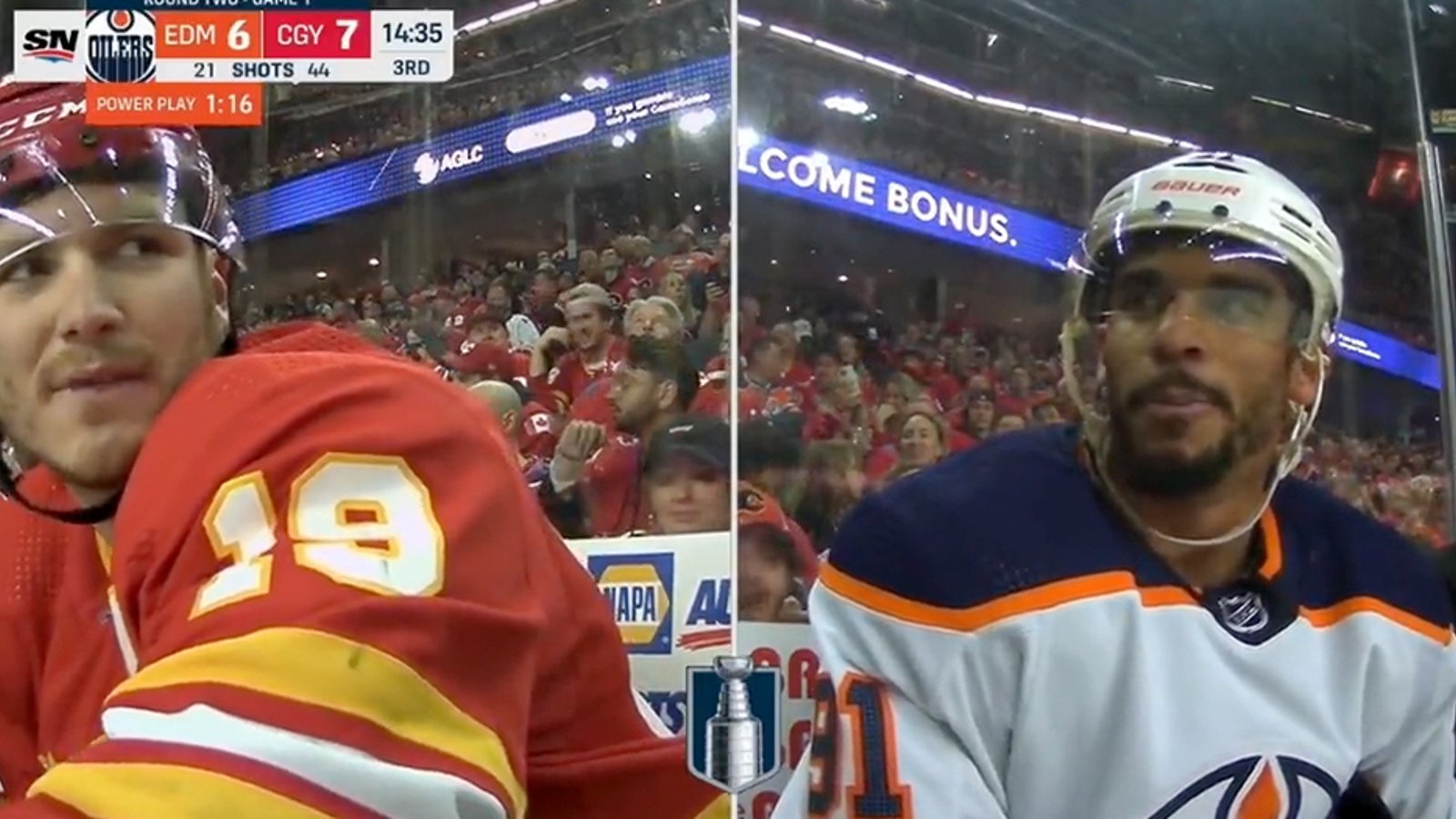 Tkachuk to Kane in the penalty box: “You poor bastard. You poor, poor bastard.”