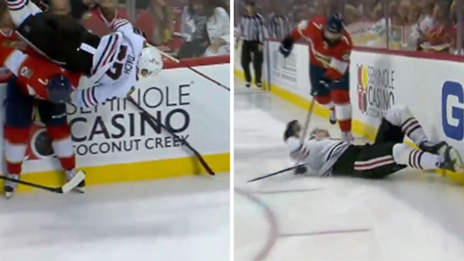 Radko Gudas blows up Dach with an old school hip check