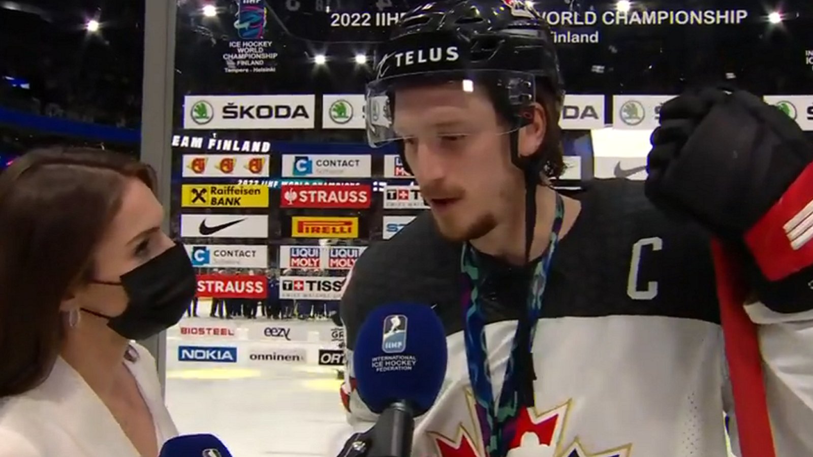 Canadian players disgusted with officiating in Gold Medal game.