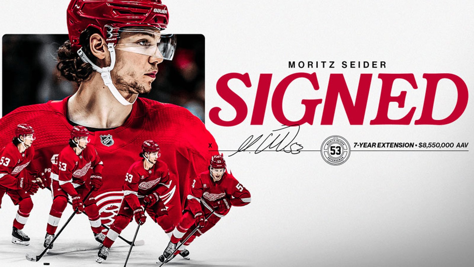 Moritz Seider signs a 7 year deal with the Detroit Red Wings