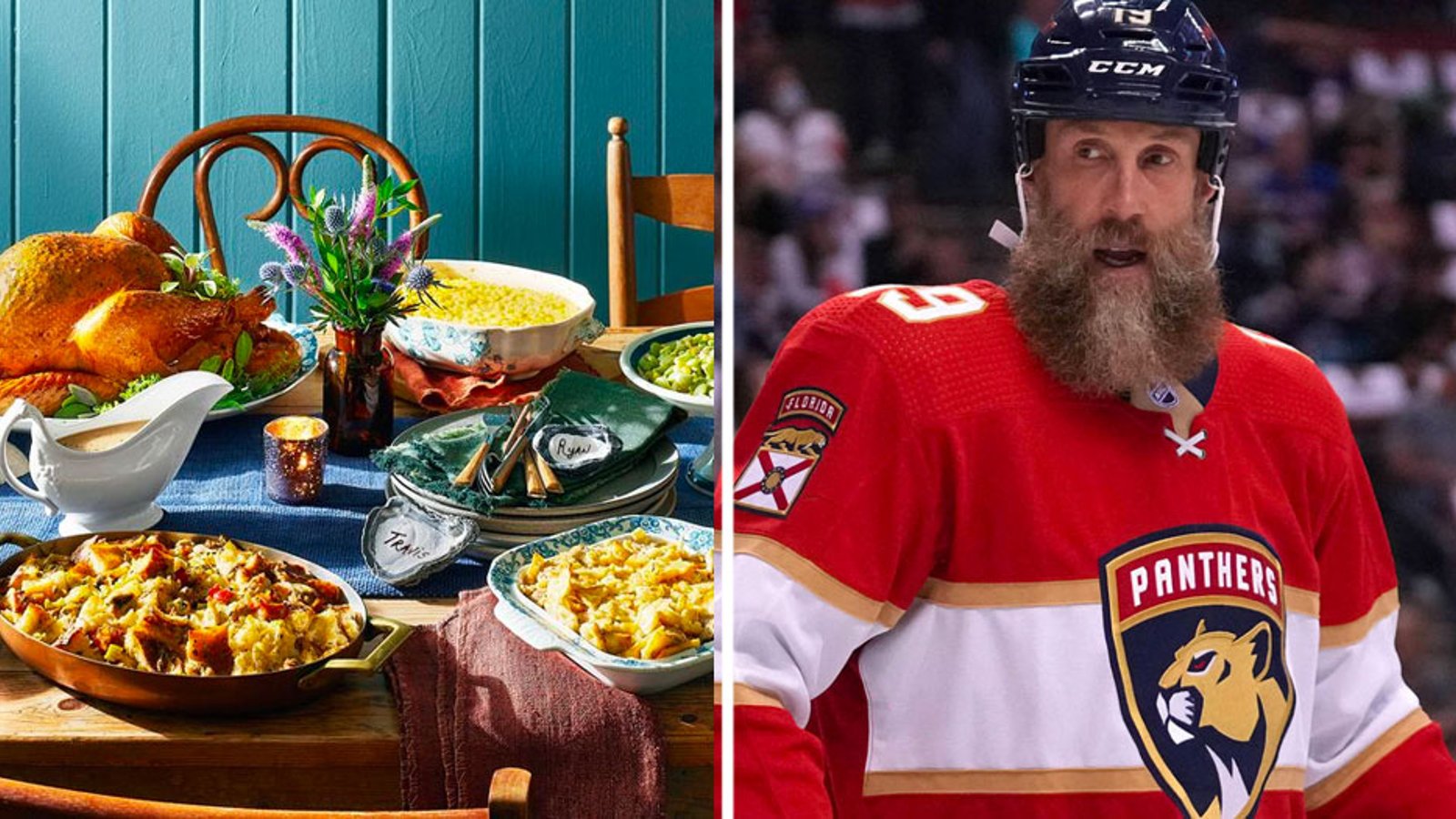 Joe Thornton has Panthers teammates over for Thanksgiving