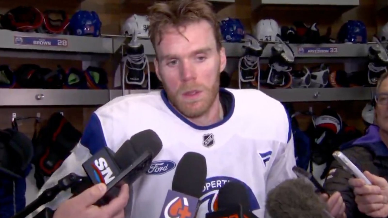 Connor McDavid faces reporters and breaks silence on his 3-game suspension