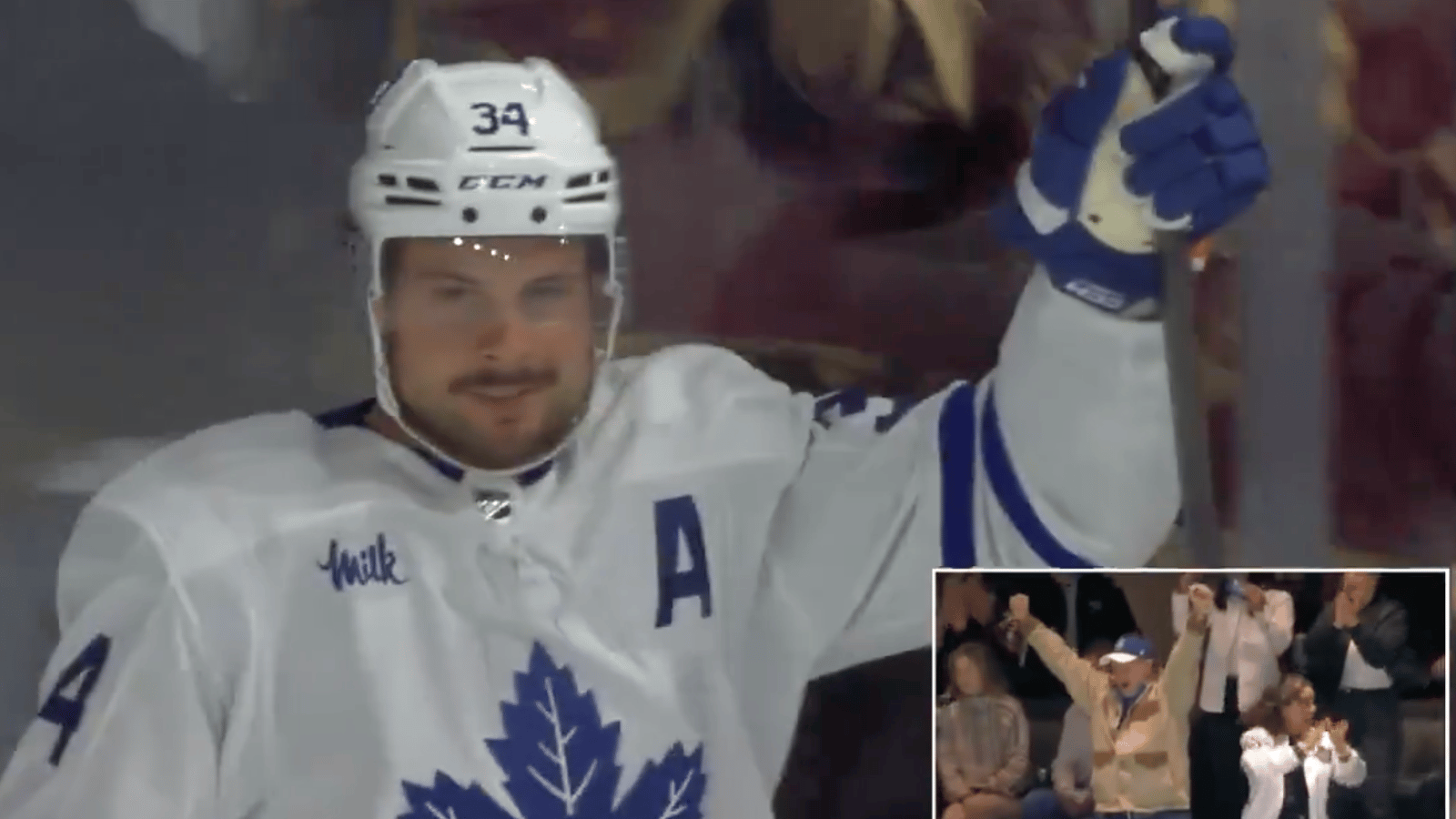 Viral reaction of Auston Matthews' parents to 50th goal will make you smile 