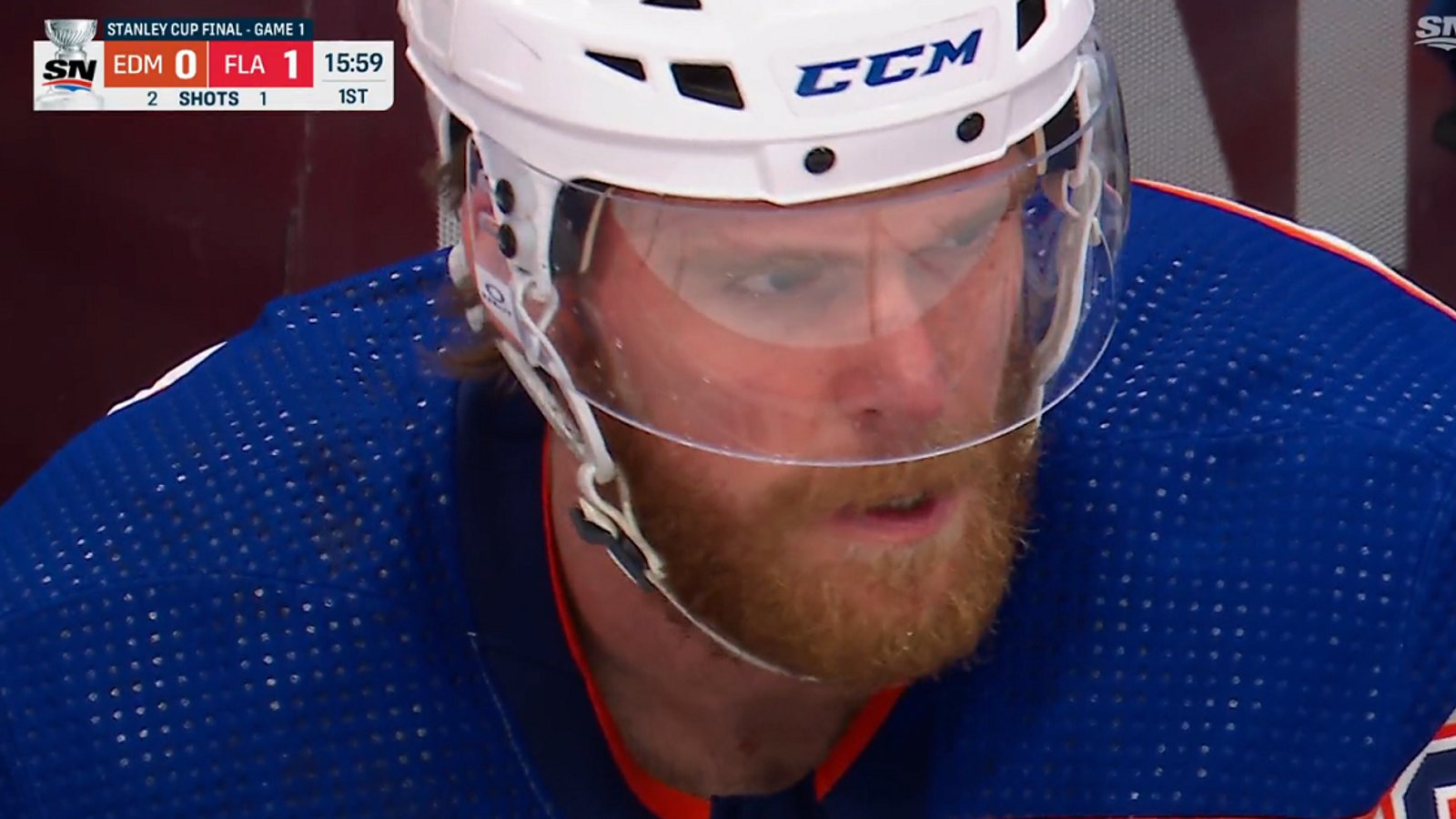 McDavid mistake leads to first goal of Stanley Cup Final.