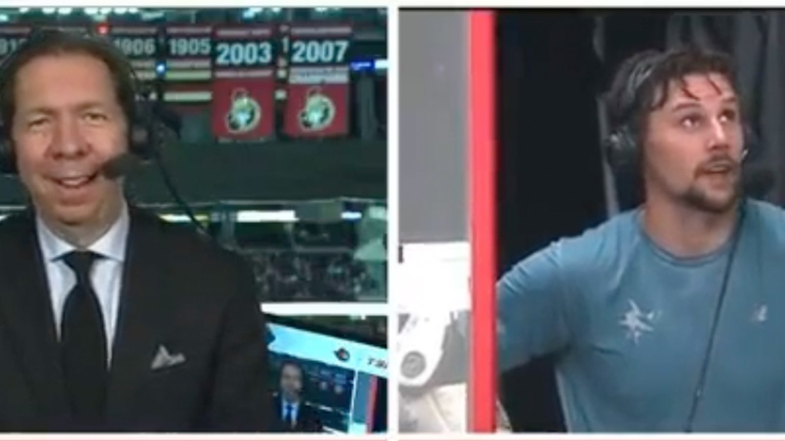 Erik Karlsson has inappropriate slip up on live TV!