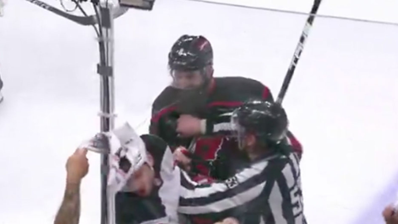 Brent Burns headbutts Timo Meier!