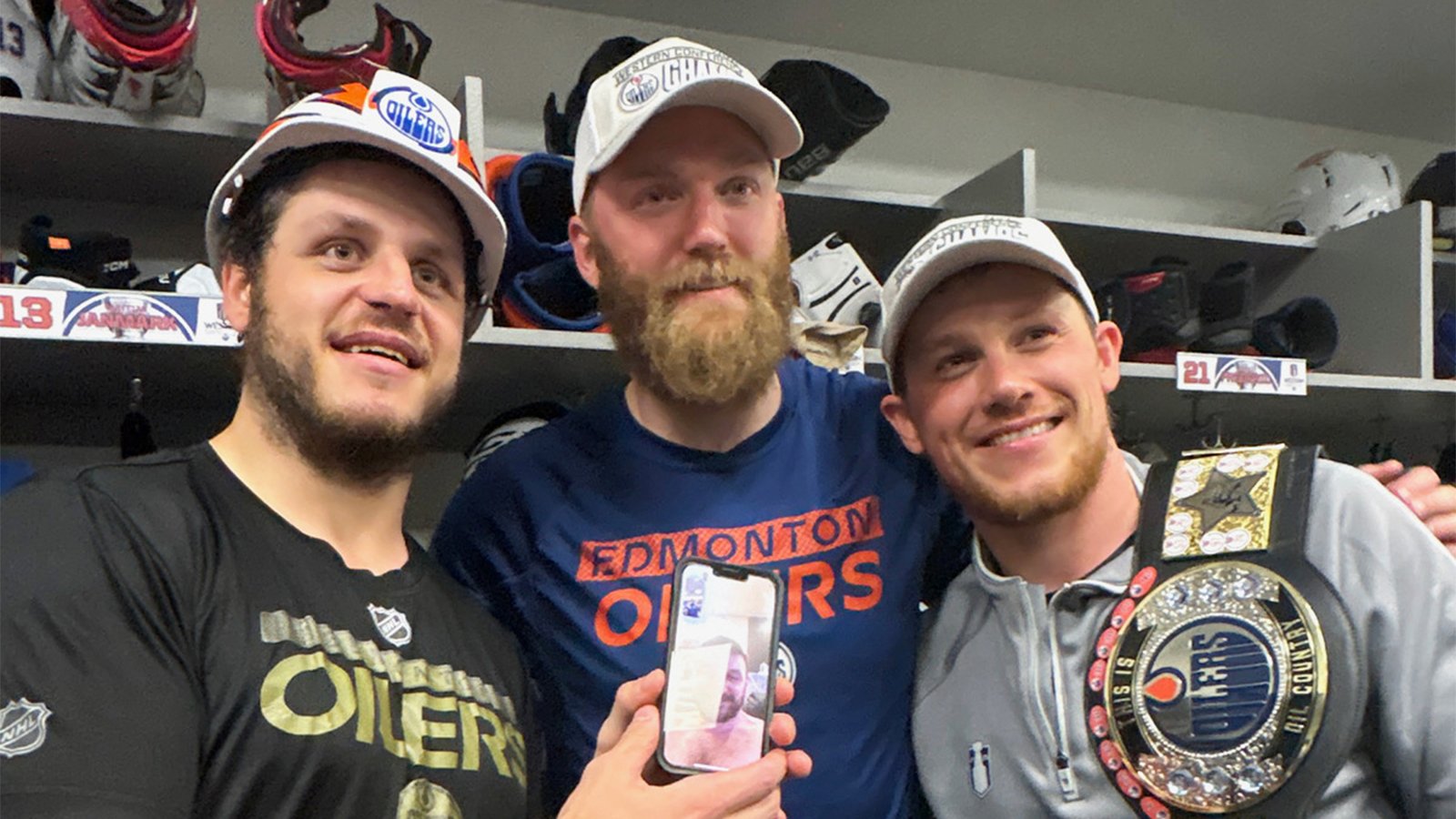 Emotional scene in Oilers’ dressing room with injured Zach Hyman after Conference Final win