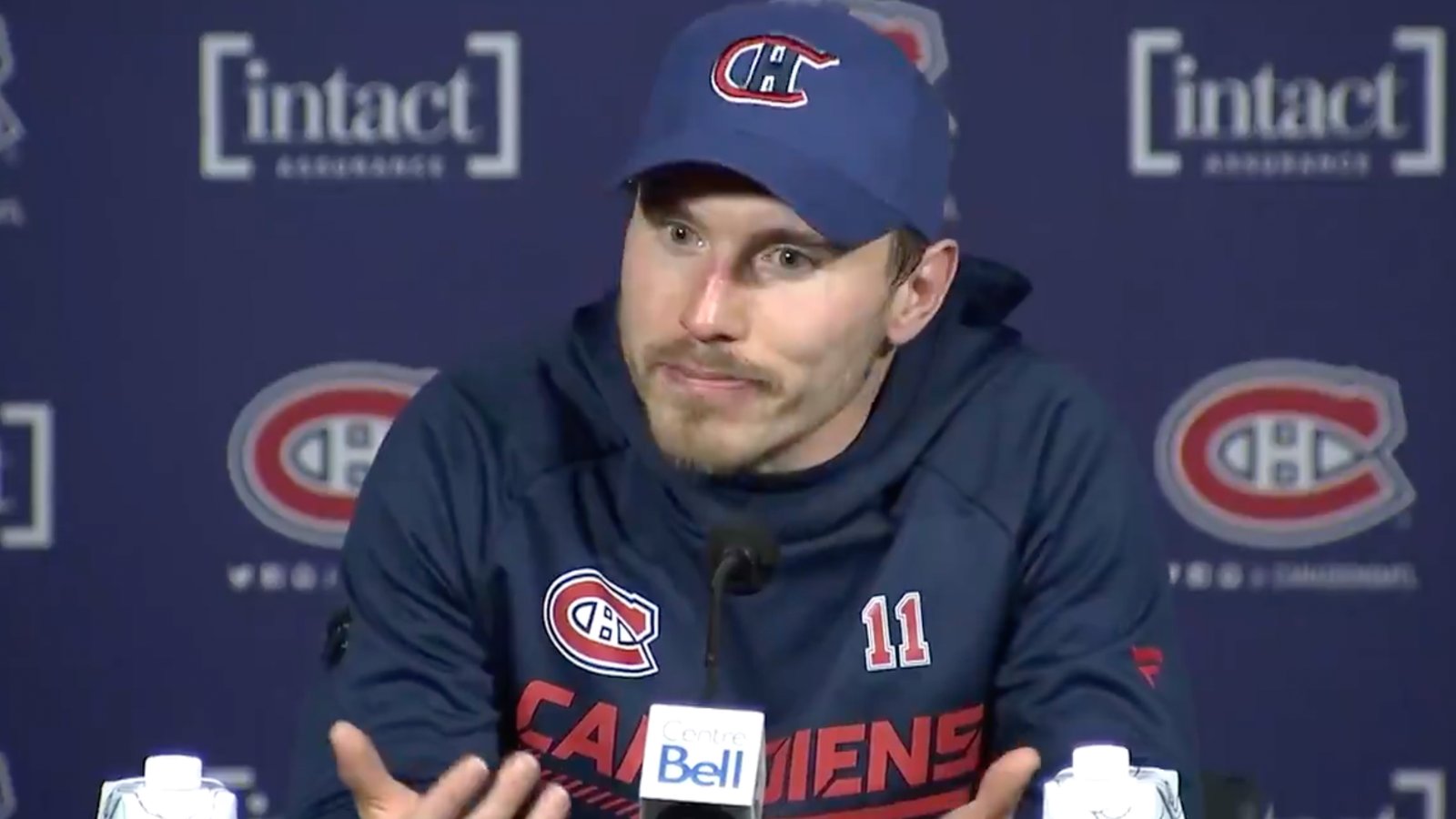 Brendan Gallagher calls out Tim Stützle for faking injury