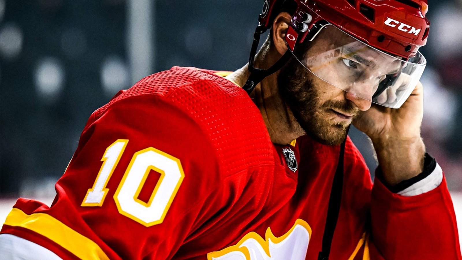 Huberdeau scores his first as a Flame... sort of.