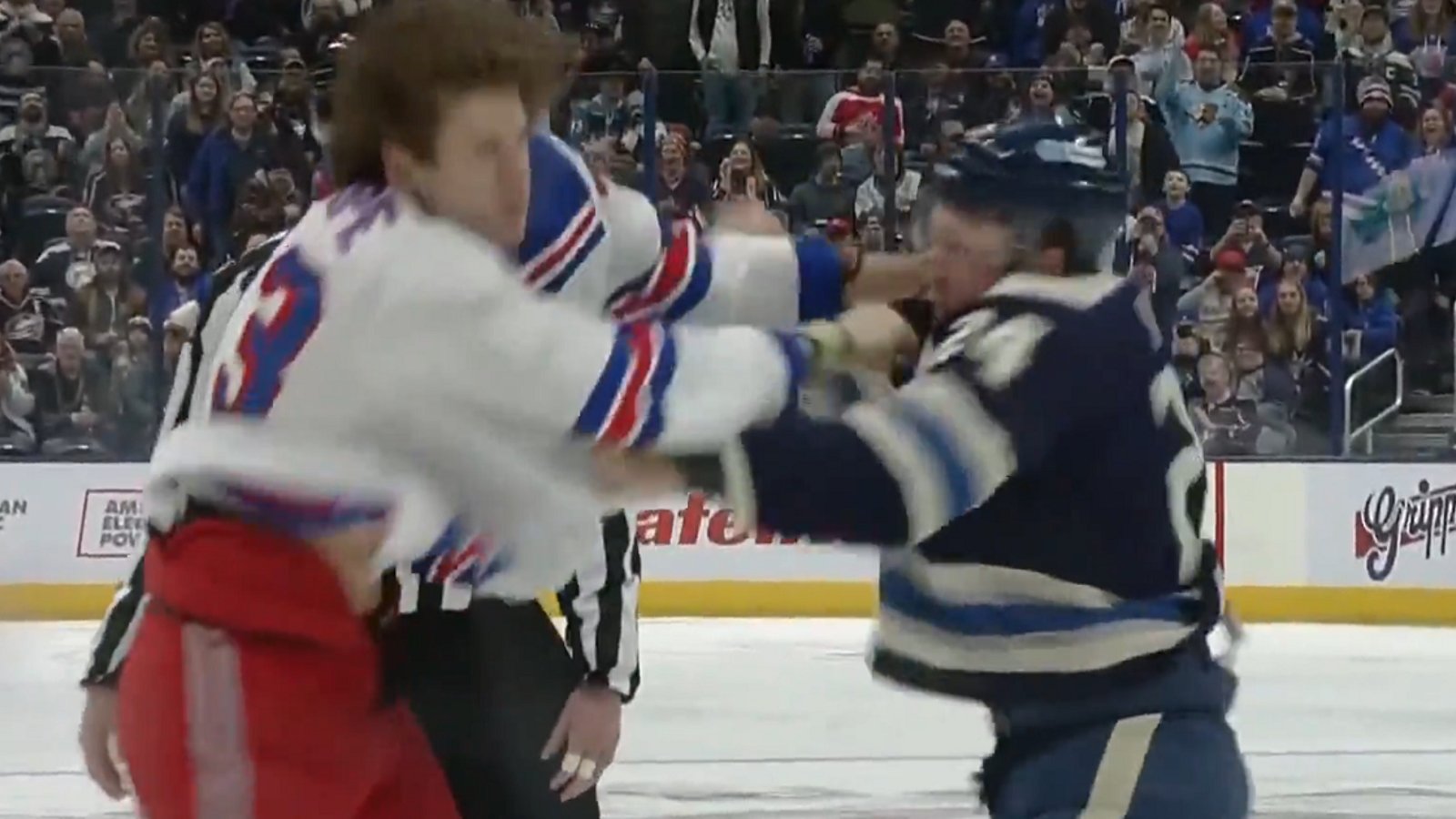Matt Rempe takes on another heavyweight in Mathieu Olivier.