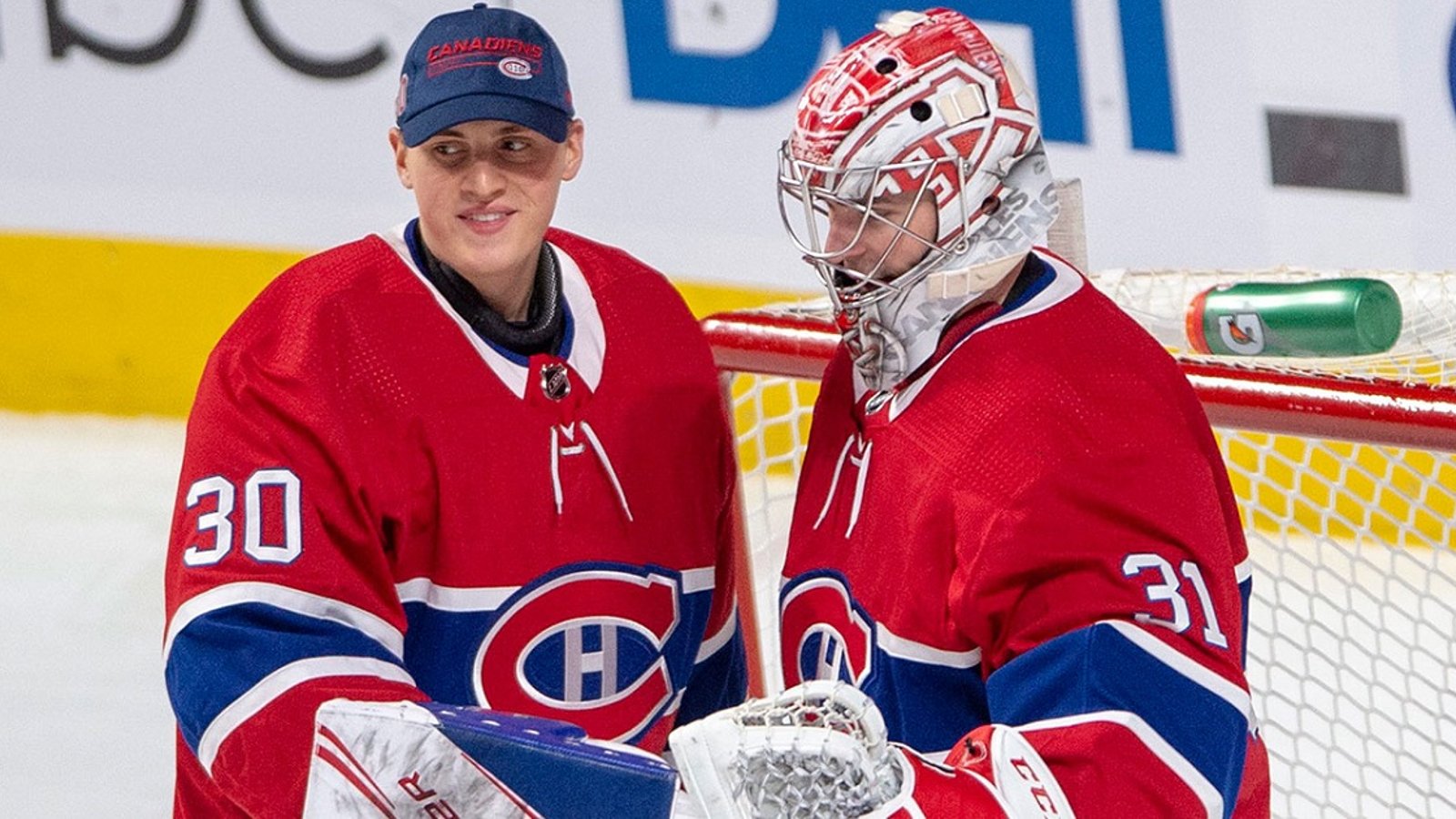 Canadiens forced to make a change in goal.