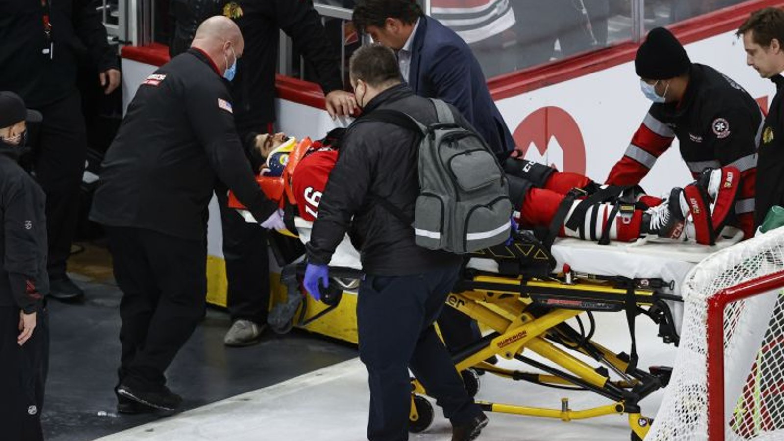 Jujhar Khaira, who left Hawks' game motionless on a stretcher, is back