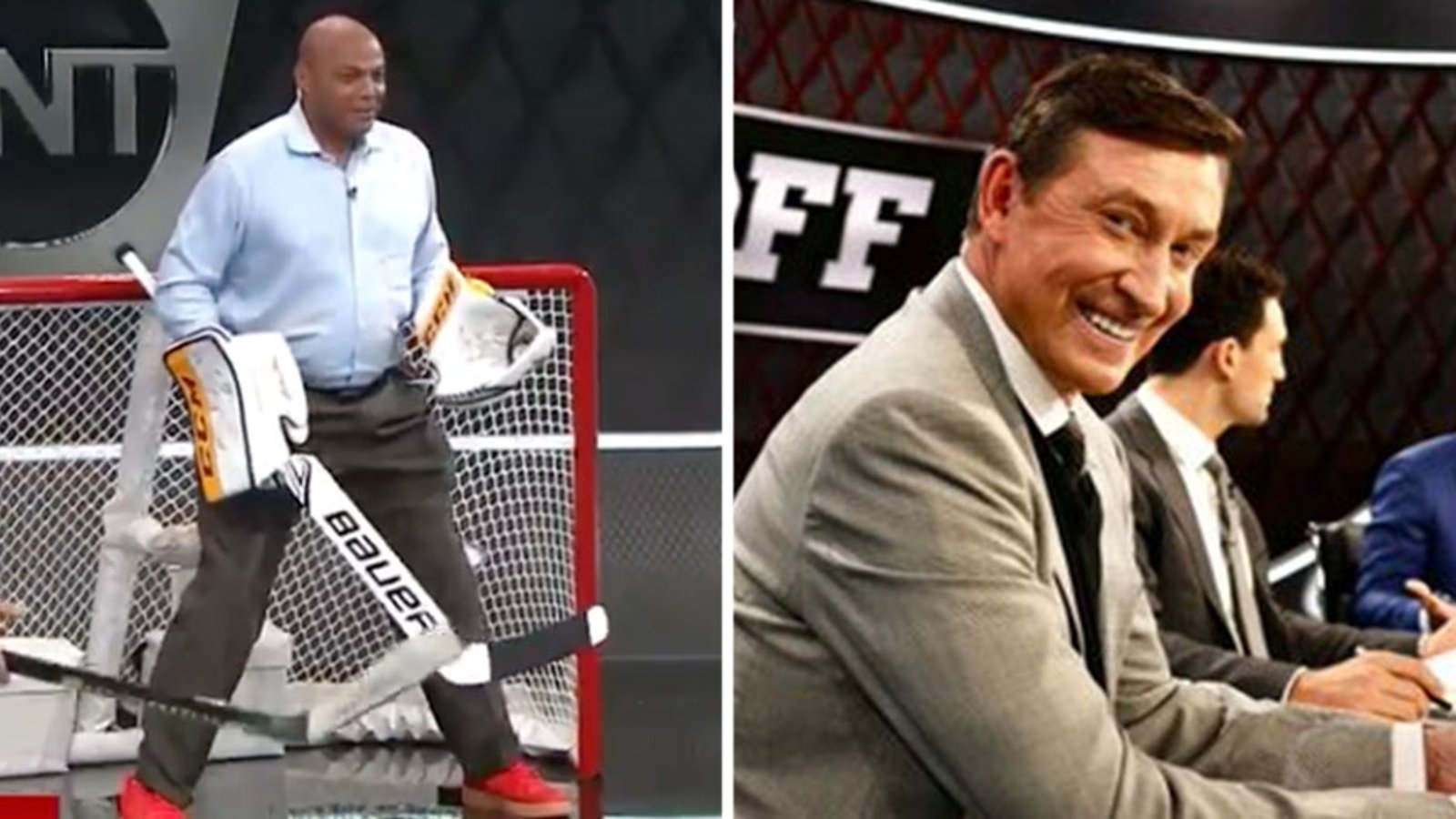 Gretzky lights up Barkley during intermission on TNT