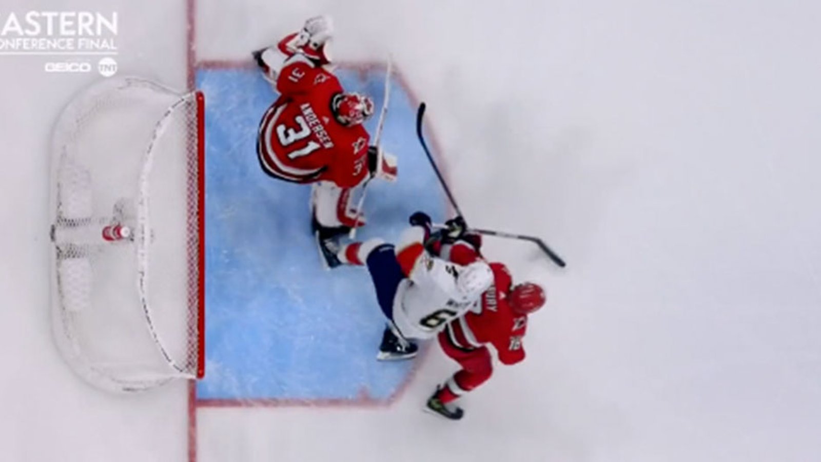 A controversial call in overtime of Game 1