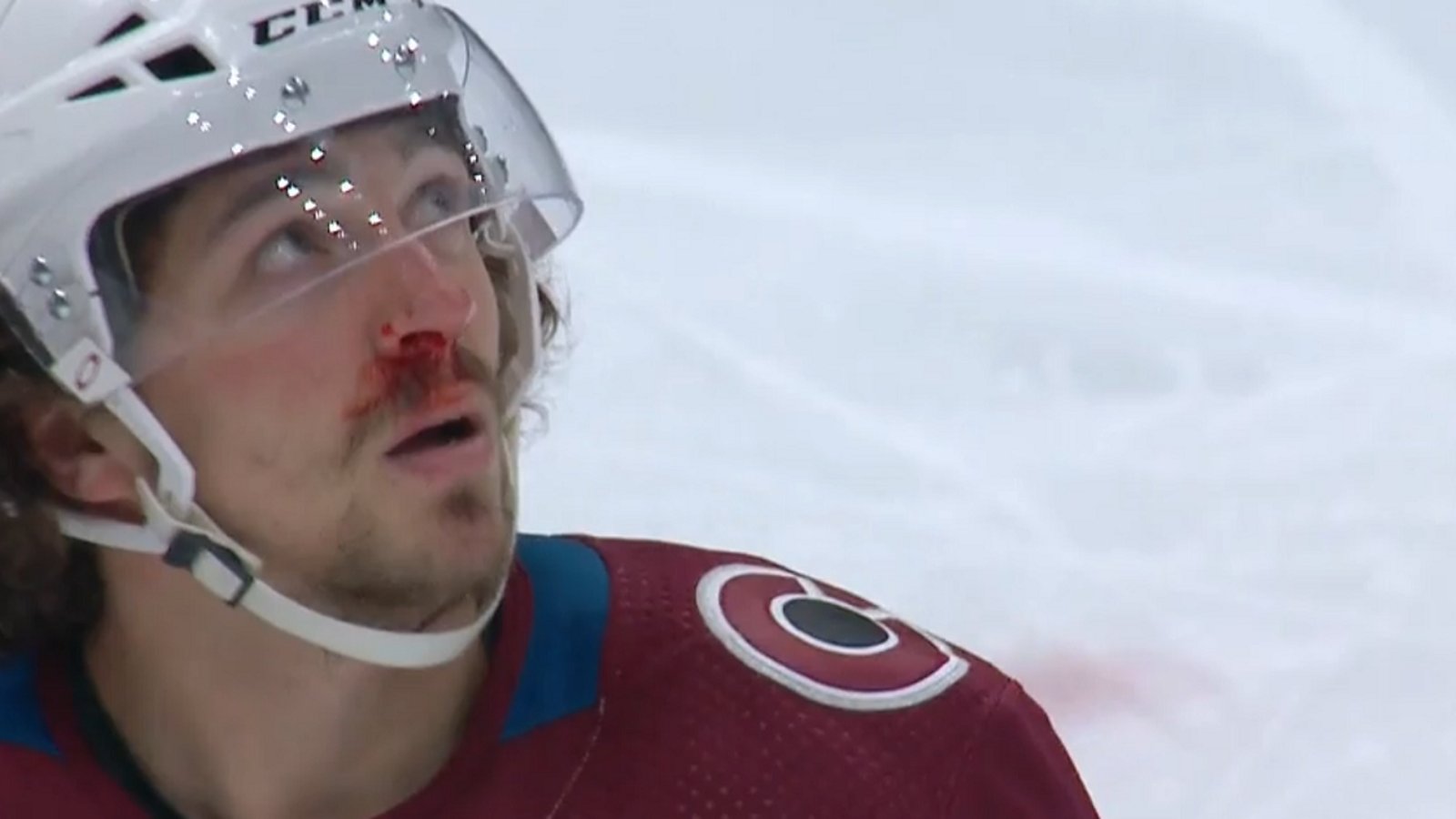 Samuel Girard transported to hospital after big hit in Game 3.
