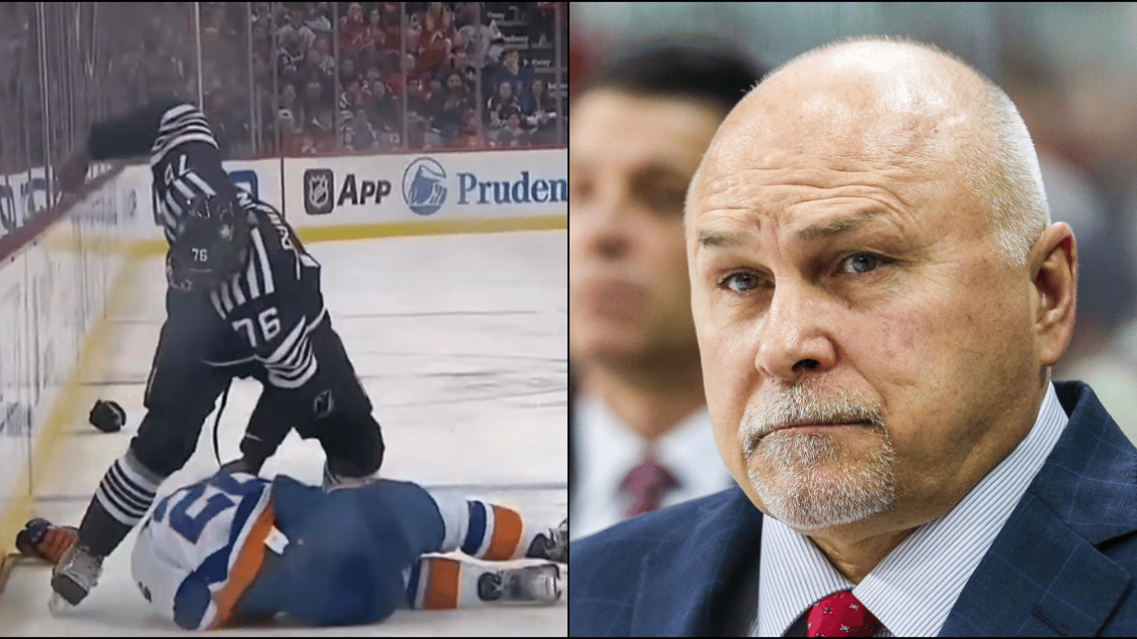 Barry Trotz taunts P.K. Subban following his ejection on Sunday.