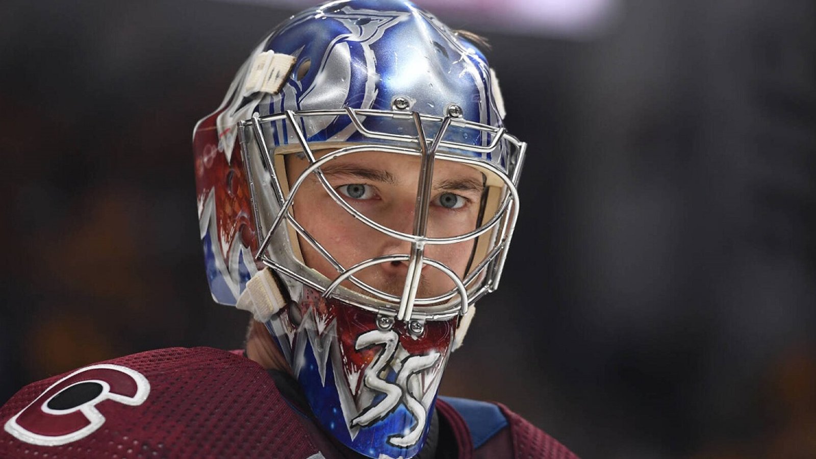 Darcy Kuemper unveils his new All-American goalie mask.