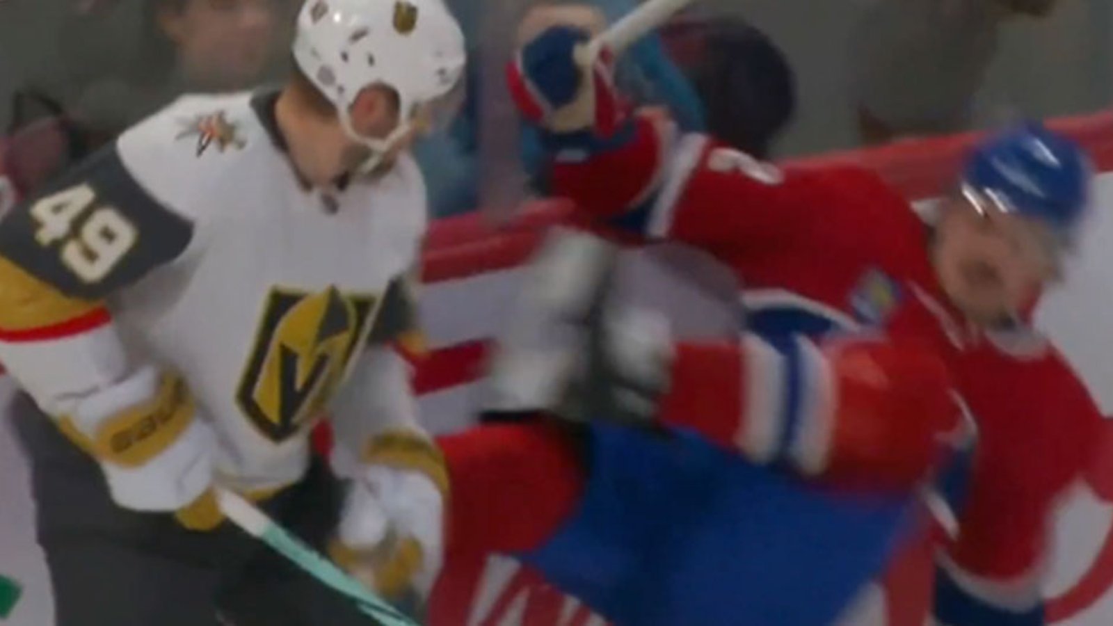 Ivan Barbashev absolutely LEVELS Arber Xhekaj, taking him out of the game