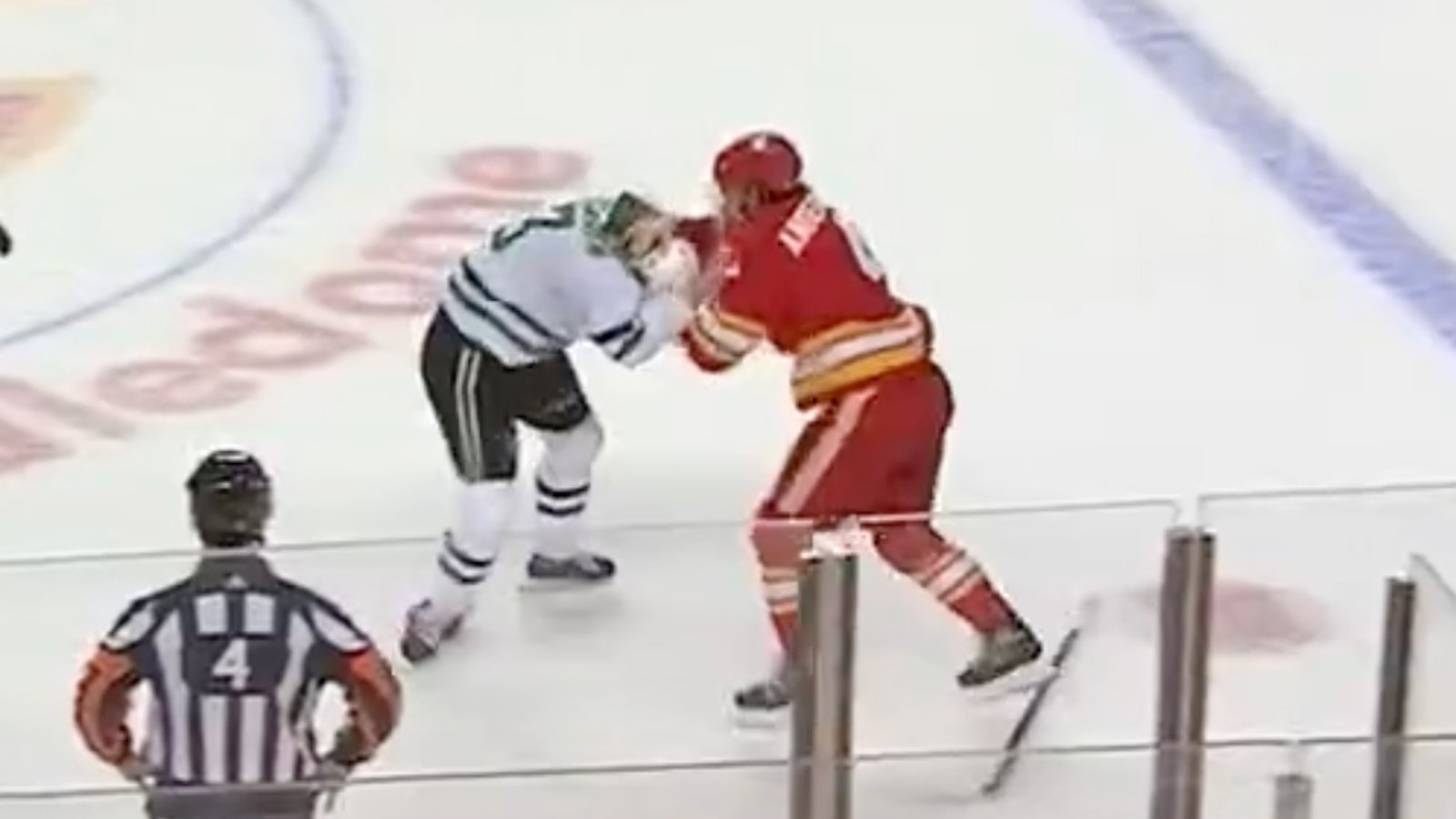 John Klingberg threatens Rasmus Andersson after Game 1 chaotic fight