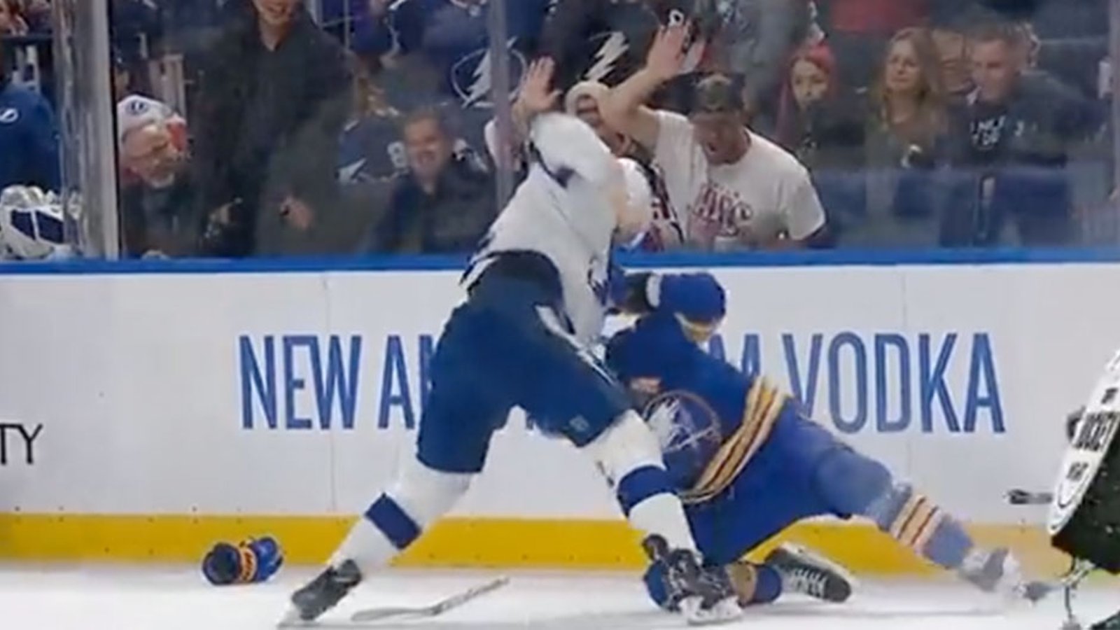 Girgensons tries to stand up for Jost, gets absolutely tuned up by Austin Watson