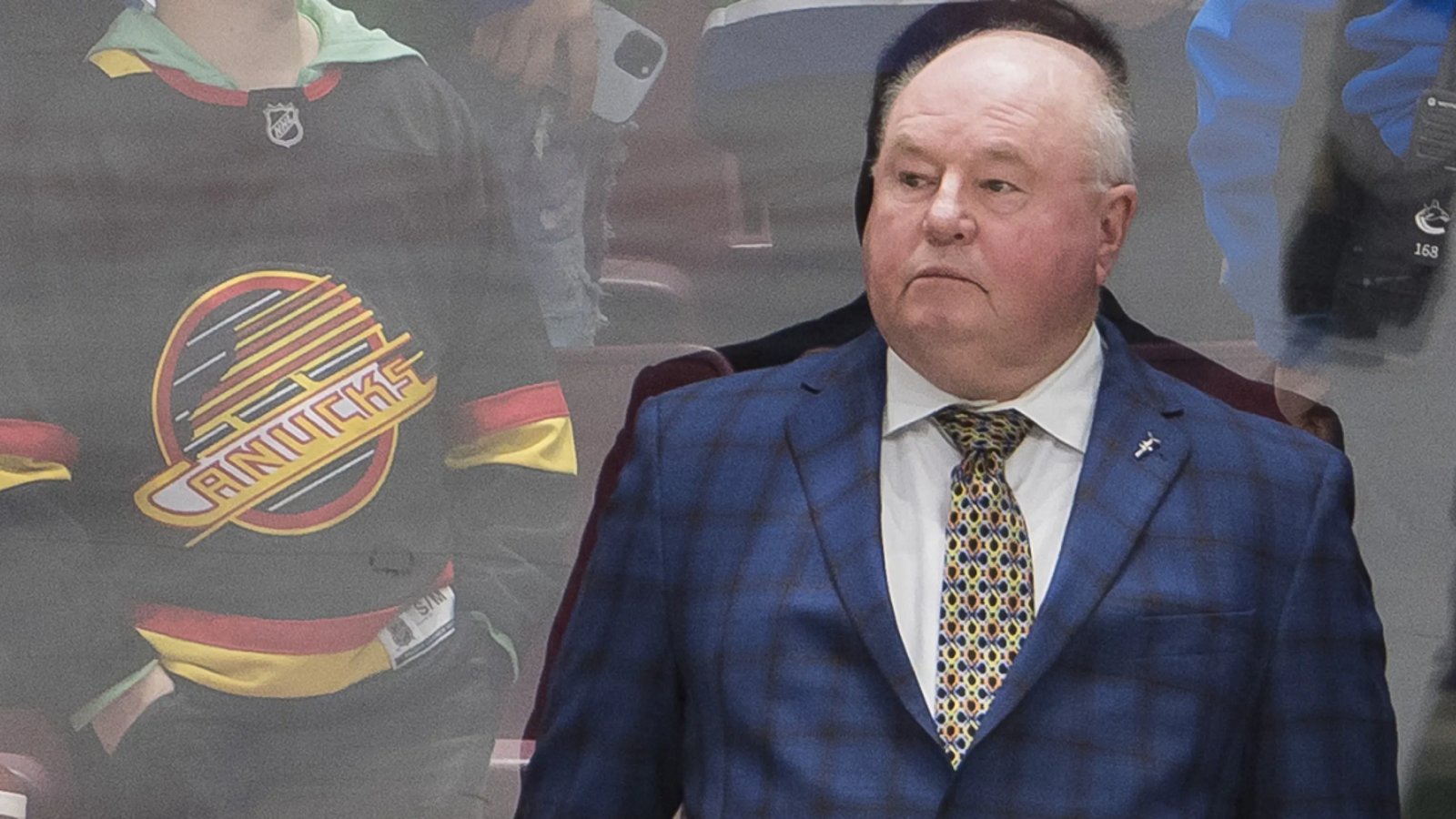 Bruce Boudreau takes a shot at Canucks' management in final post-game interview.
