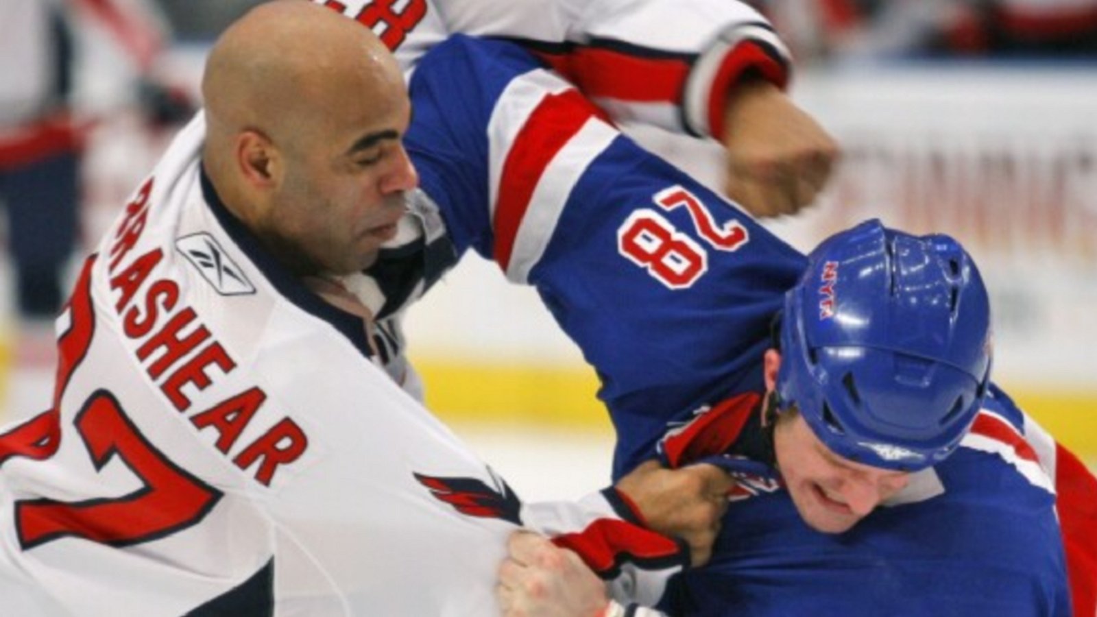 Former NHL enforcer Donald Brashear charged with assault.