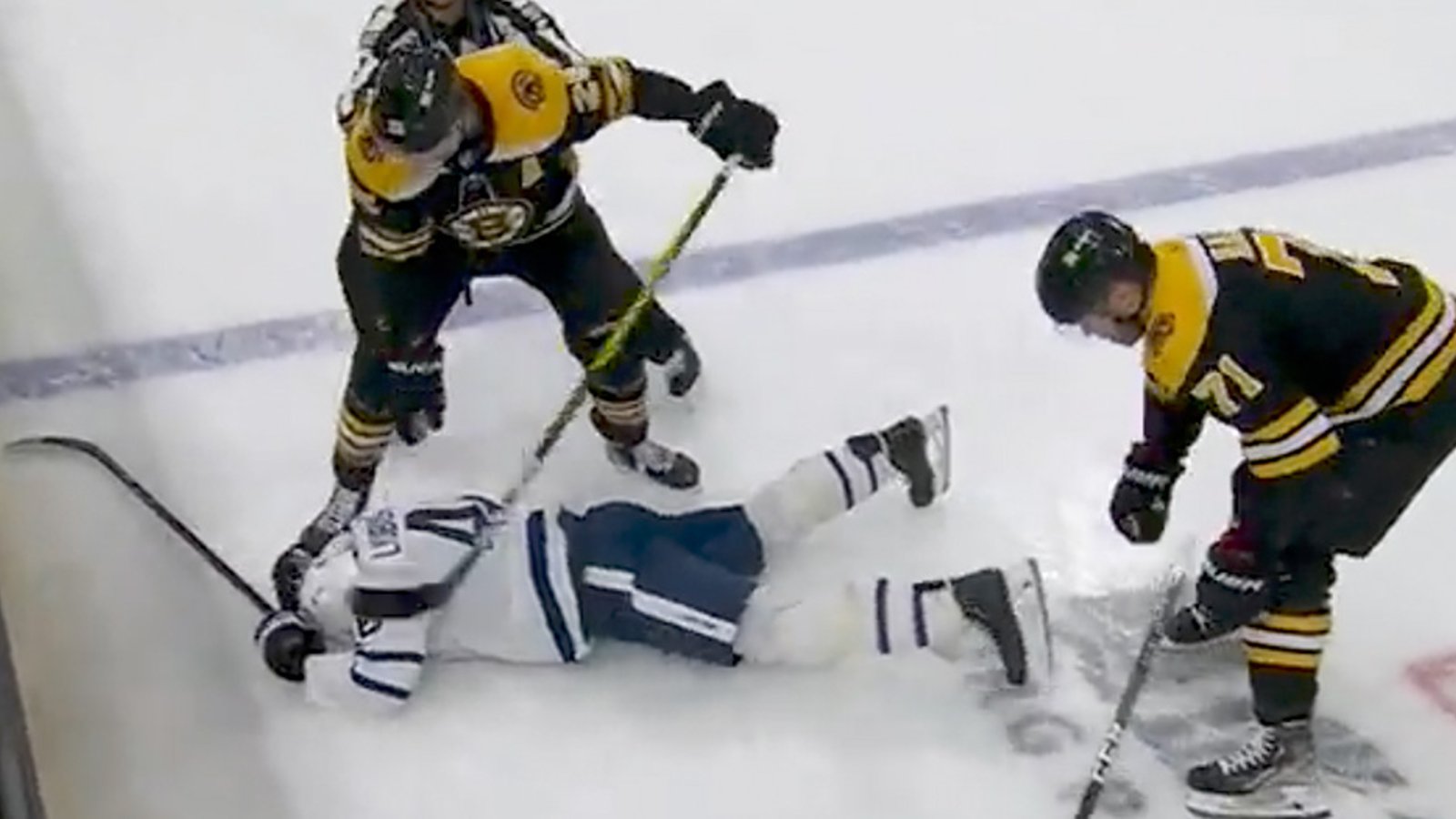 MUST SEE: Boston's Taylor Hall sucker punches Toronto's Ilya Lyubushkin