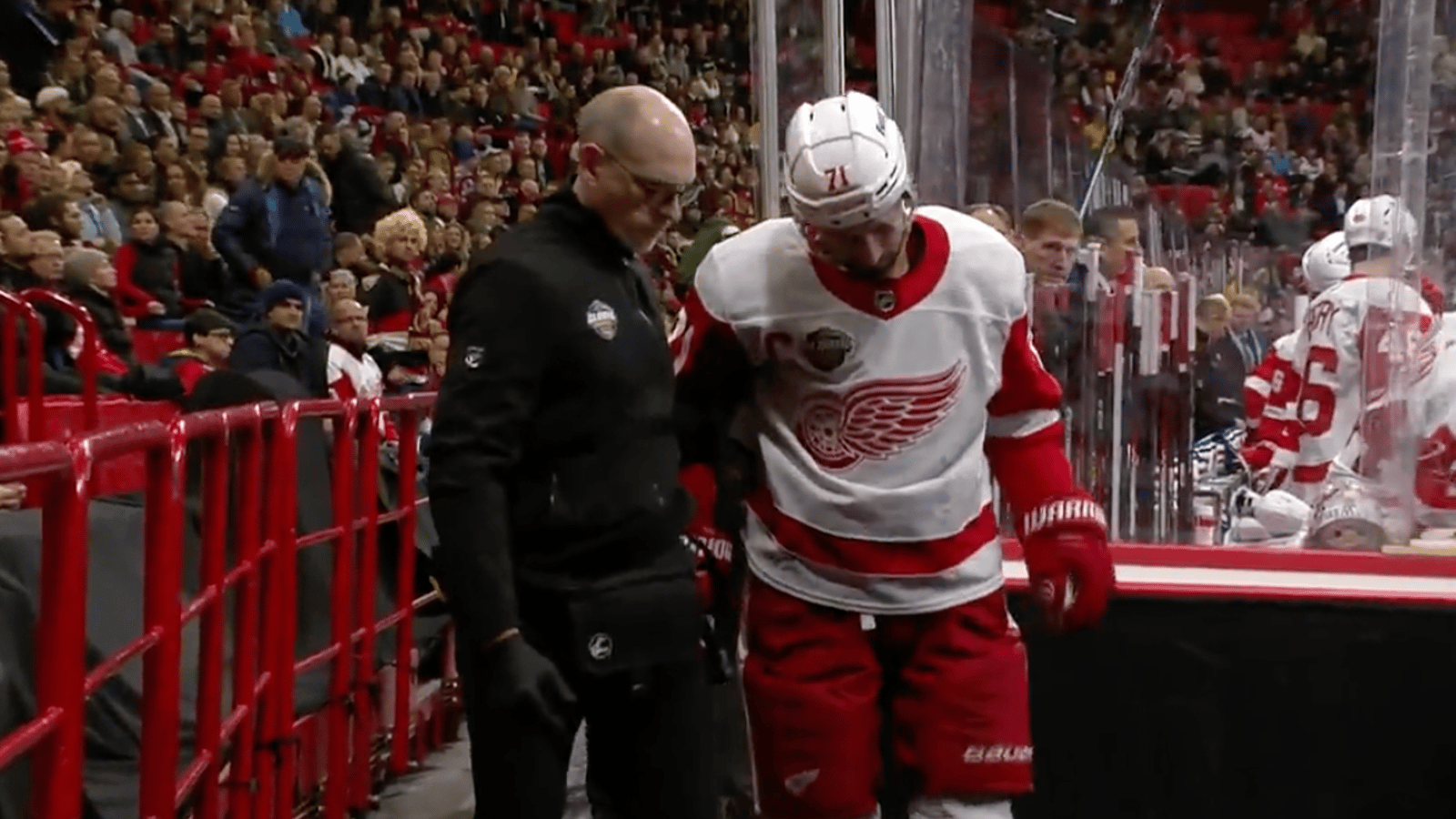 Red Wings captain Dylan Larkin manages to avoid serious injury 