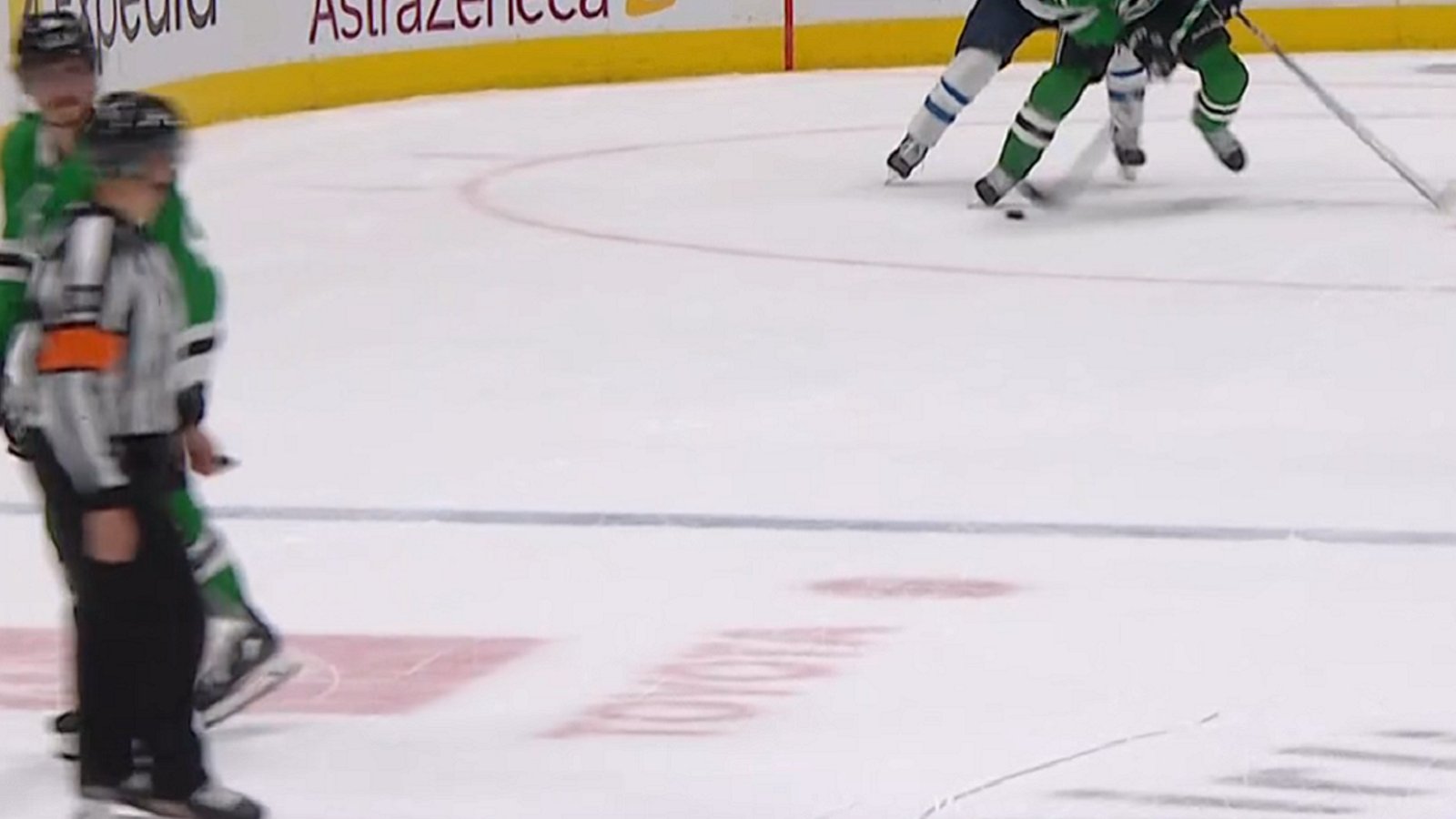 Mason Marchment hits referee after blown call in Game 3.