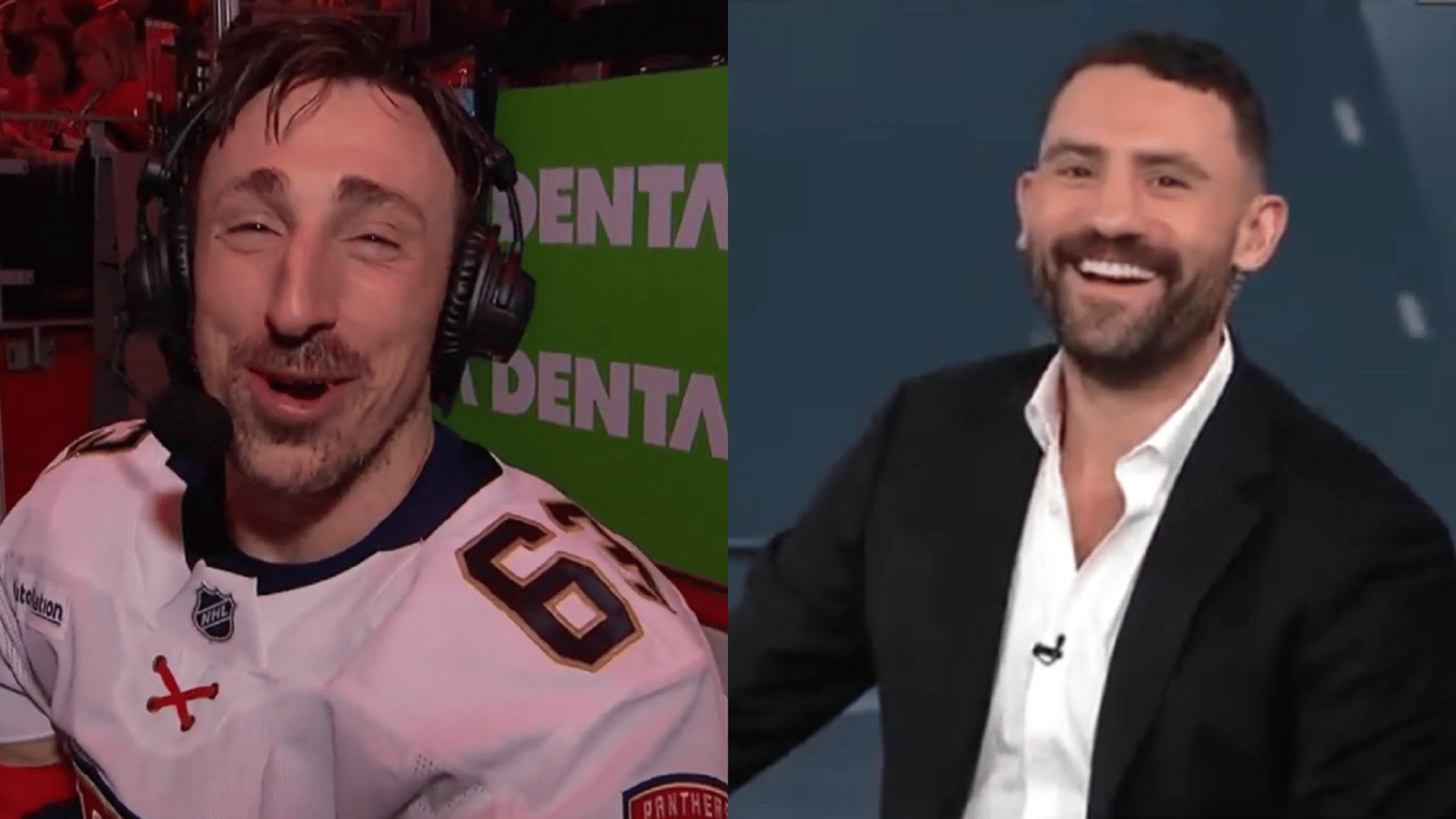 Brad Marchand and Paul Bissonnette trade insults live on air.