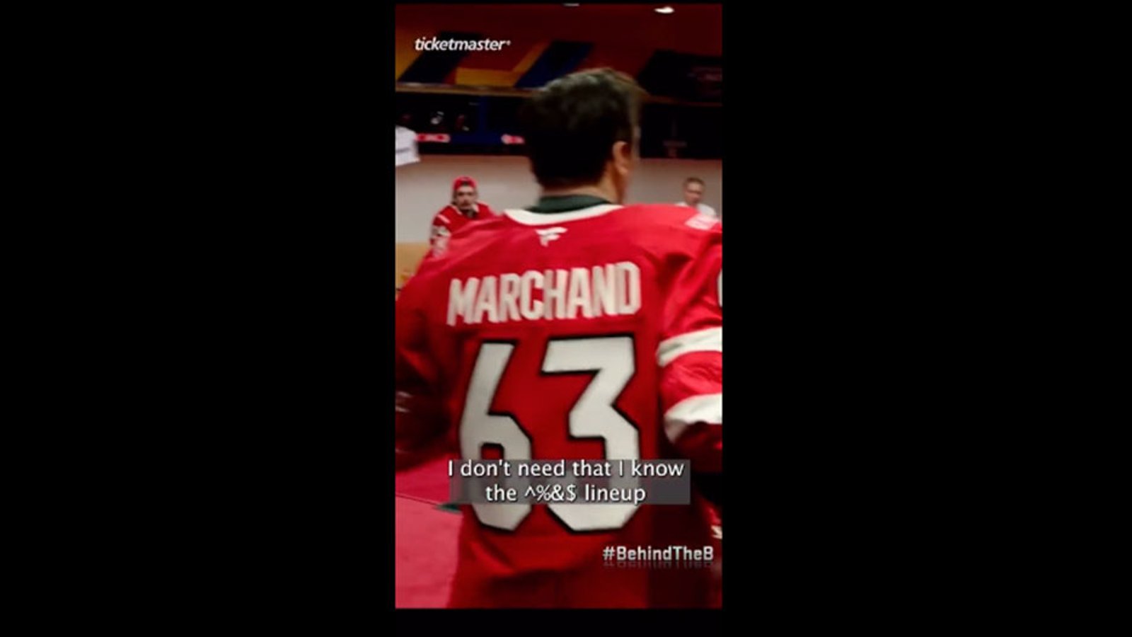 Viral clip of Brad Marchand firing up Team Canada before USA game