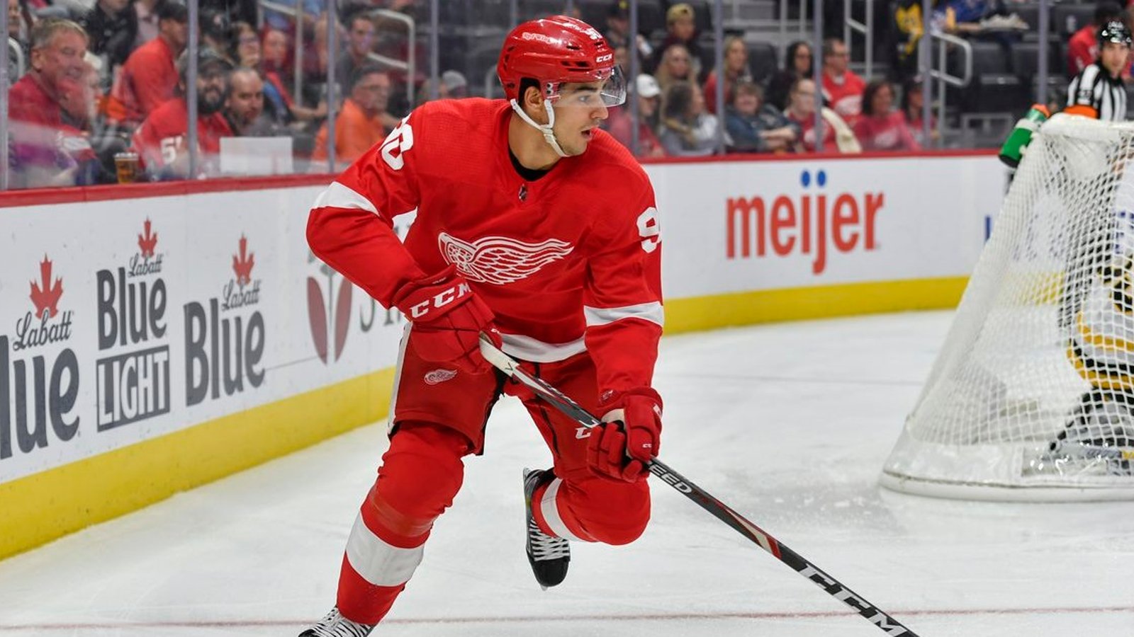 Red Wings call up Veleno shines in loss to Maple Leafs.