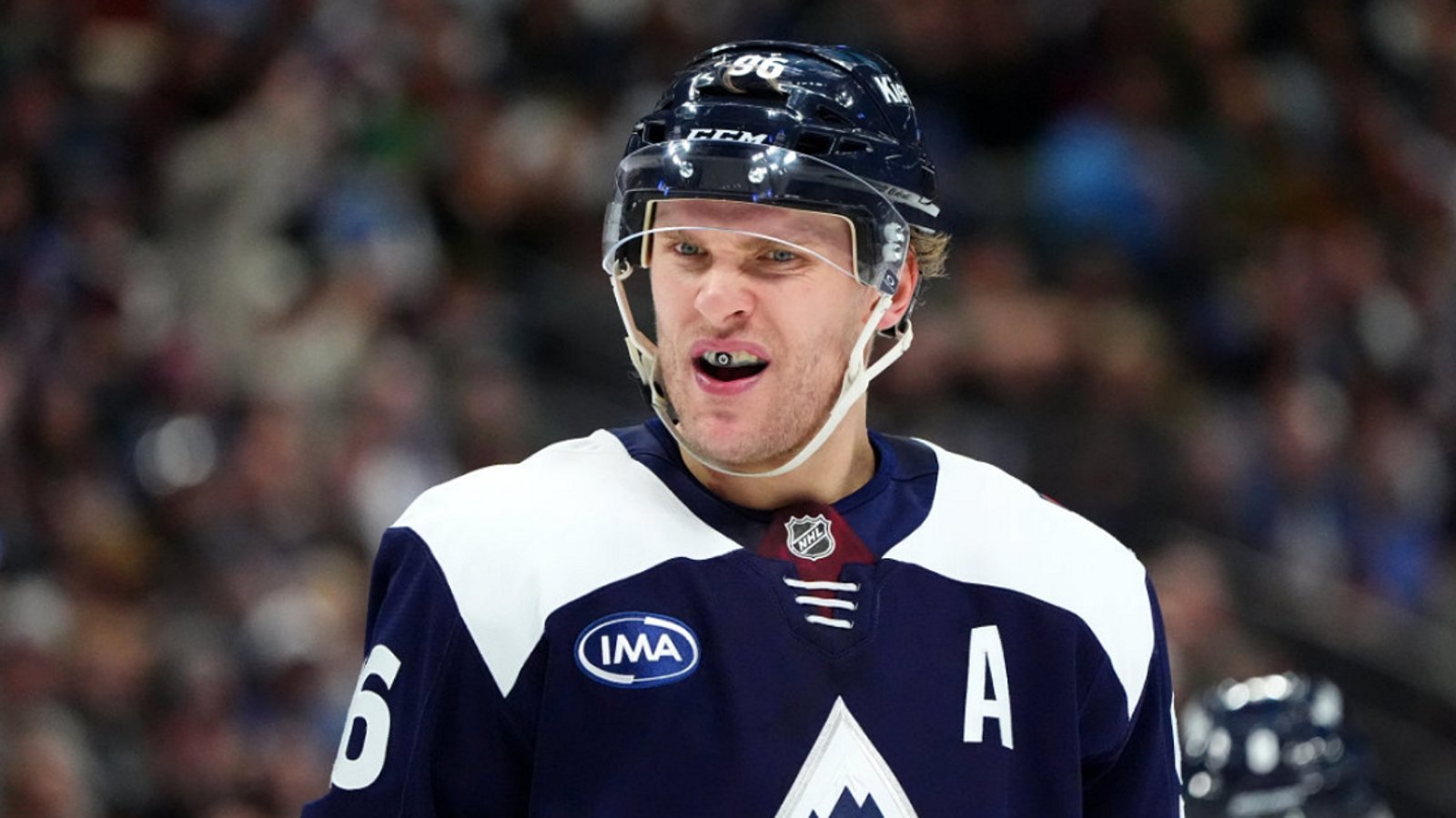 Mikko Rantanen not happy with trade to Carolina.