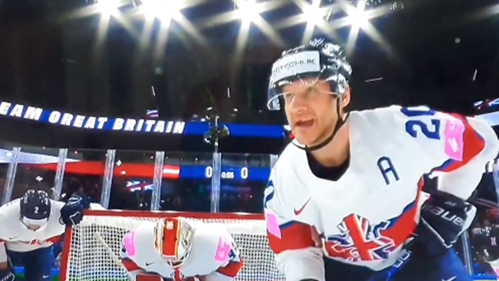Viewers get an earful when cameras get too close to Team Great Britain's pre-game pep talk