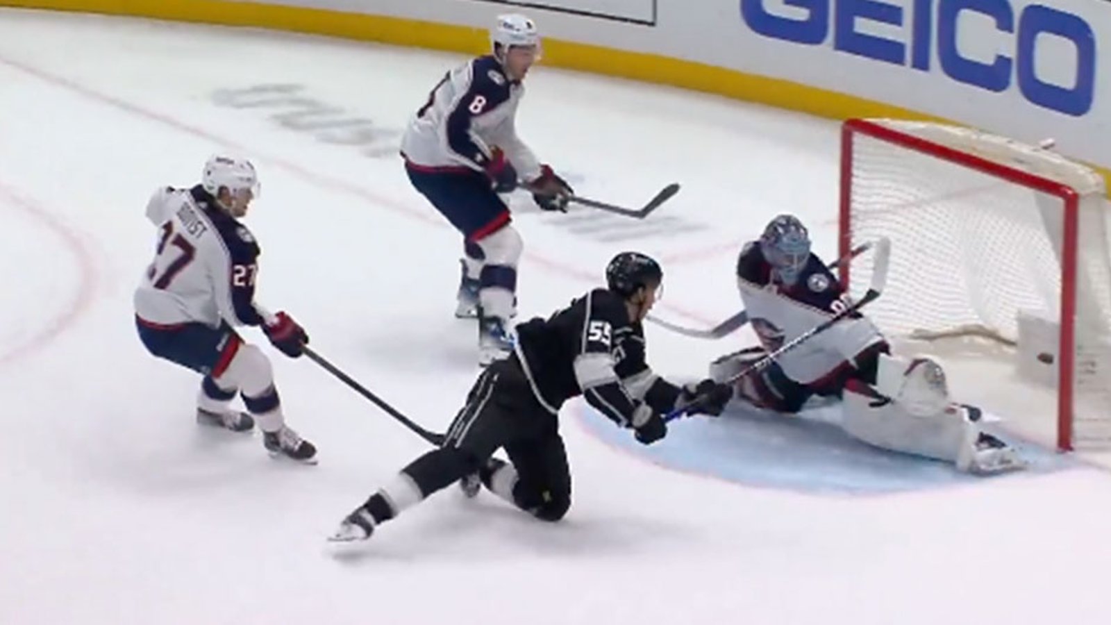 Byfield dangles Werenski and then scores a diving highlight reel goal