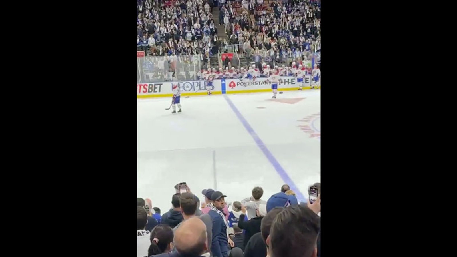 Leafs fans can't even be bothered to throw hats on the ice following Auston Matthews' hat trick