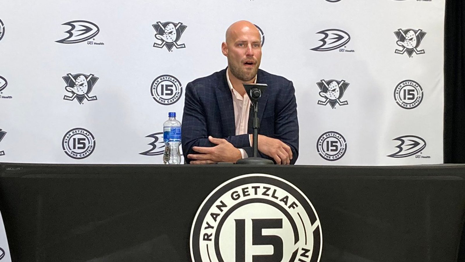 Ryan Getzlaf tears up in special moment of his press conference