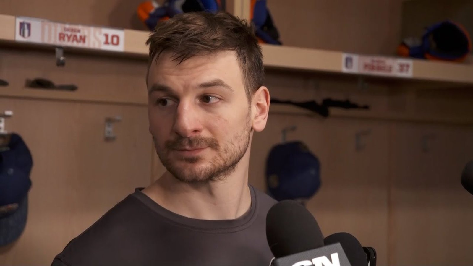 Zach Hyman gets attacked by bozo reporter!
