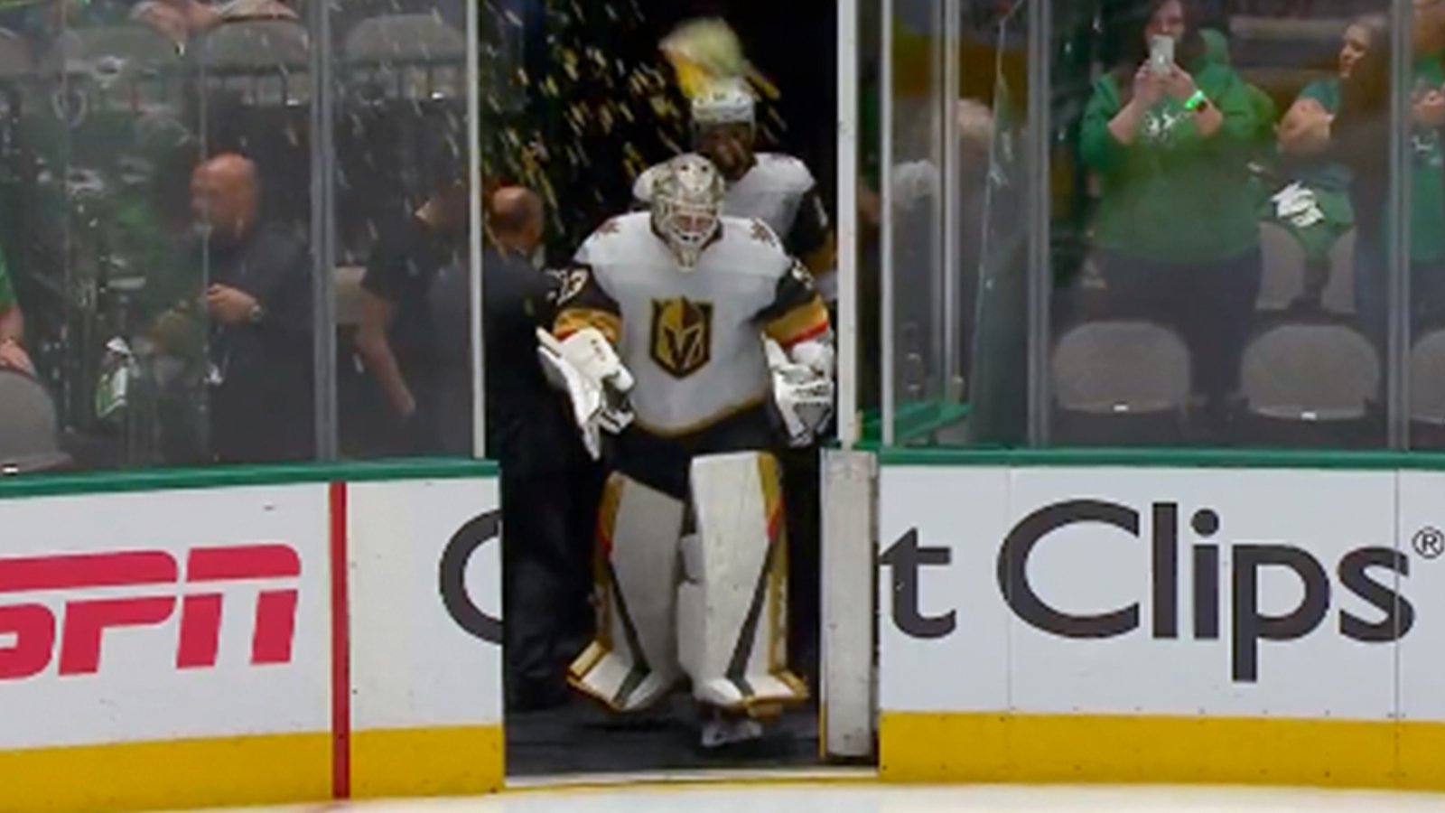Knights pelted with more trash as they take the ice for the 3rd period